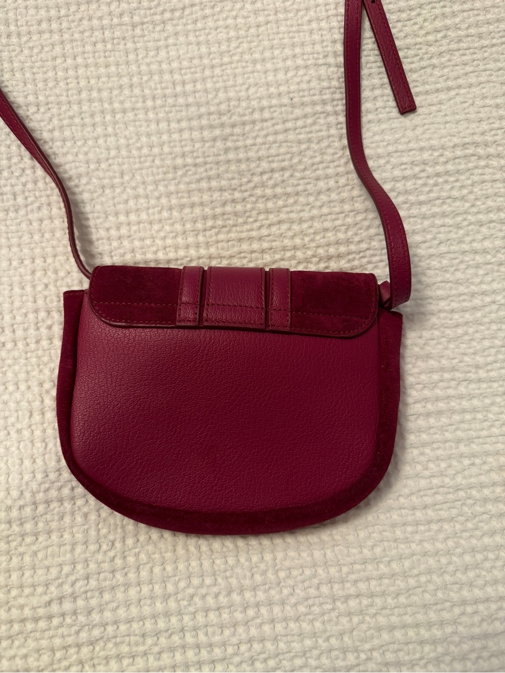 See by Chloe Suede & Leather Crossbody Bag in Deep Wine - Picture 3 of 5